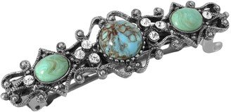 Women's Silver-Tone Stones Barrette