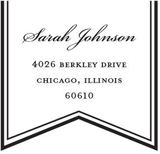 Custom Self-Inking Rubber Stamps: Scholarly Address Self-Inking Rubber Stamps, Black