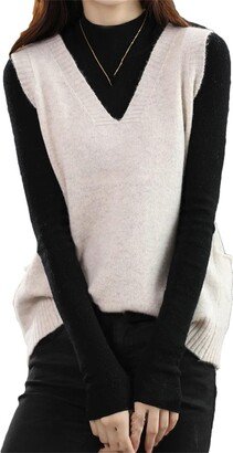 Generic Women V-Neck Pullover Wool Sweater Sleeveless Vestcasual Waistcoats