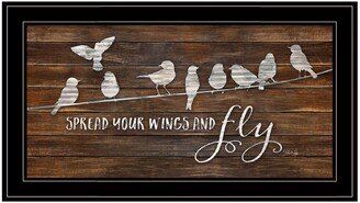 Spread Your Wings and Fly by Marla Rae, Ready to hang Framed Print, Black Frame, 27