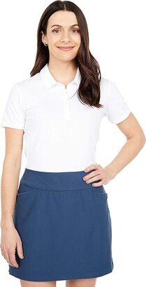 Ultimate365 Primegreen Short Sleeve Polo Shirt (White) Women's Clothing