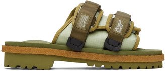 2 Moncler 1952 Green Moto Mountain Sandals