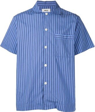 Pinstripe Short-Sleeve Pyjama Shirt