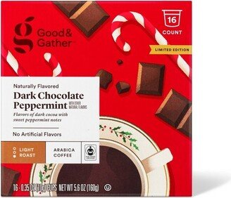 Dark Chocolate Peppermint Single Serve Light Roast Coffee - 16ct - Good & Gather™