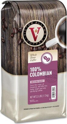 Victor Allen's Coffee 100% Colombian Whole Bean 2.5 Pound Bag