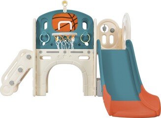 TONWIN Kid Slide Playset Structure Freestanding Castle Climbing Playhouse