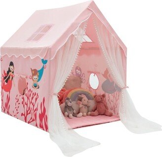 Large Kids Play Tent with Removable Cotton Mat-Pink - 47.5 x 41.5 x 54 inch