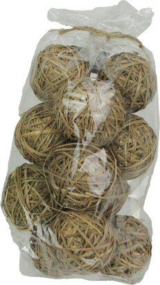 PD Home & Garden Natural Brown Dried Reed Decorative Balls Filler Spheres