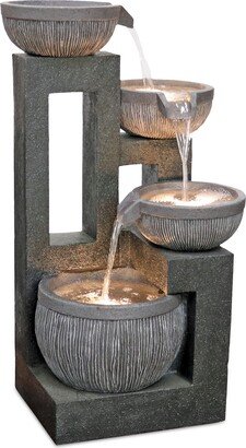 Stone Cascading Bowl Fountain 32.5