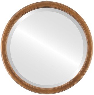 OVALCREST by The OVALCREST Mirror Store Toronto Framed Round Mirror in Sunset Gold