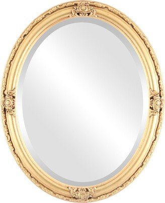 OVALCREST by The OVALCREST Mirror Store Jefferson Framed Oval Mirror in Antique Gold Leaf