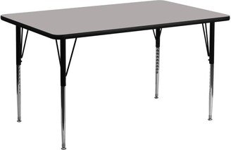 Emma+oliver 24X60 Rectangle Hp Laminate Adjustable Activity Table