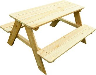 Rectangle Wooden Kids Picnic Table