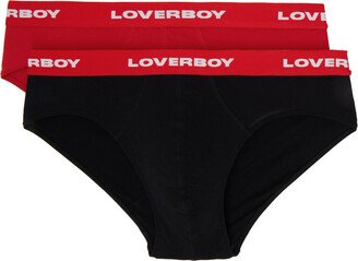 Two-Pack Black & Red Briefs