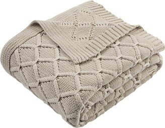 Petal Knit Cotton Throw