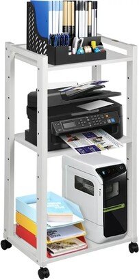 Austiom Leading LLC Three layer adjustable and movable printer stand storage rack