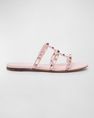 Rockstud T-Strap Flat Slide Sandals