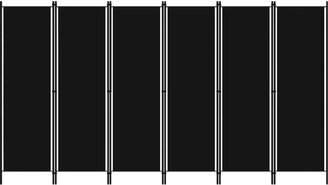 6-Panel Room Divider Black 118.1x70.9