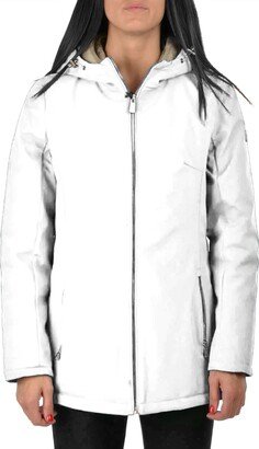 Yes Zee White Polyester Jackets & Women's Coat