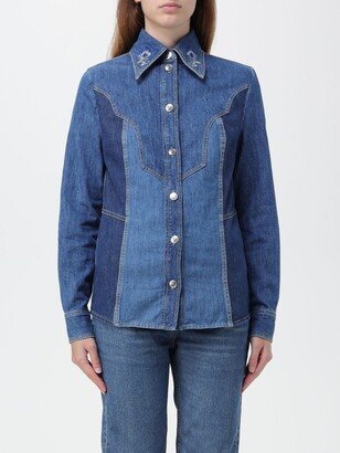 shirt in cotton denim