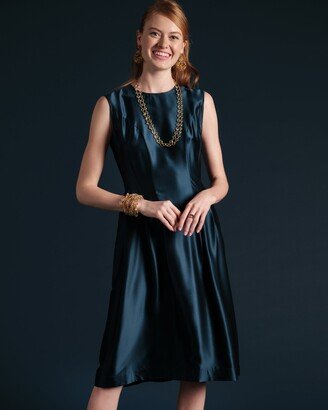 Florencia Dress Silk Navy