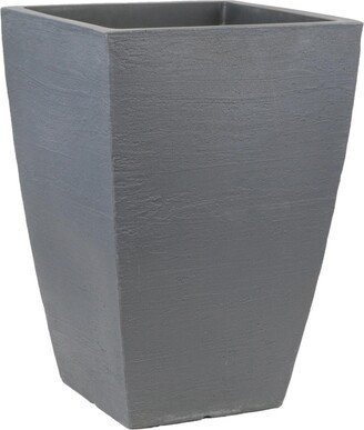 MSQT19SL Modern Planter Tall Square Slate, 12in x 19in