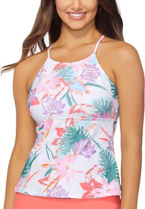 Juniors' St Croix High-Neck Tankini Top