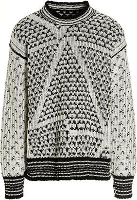 Patterned Crewneck Sweater