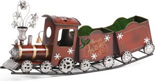 31in Antique Iron Christmas Train