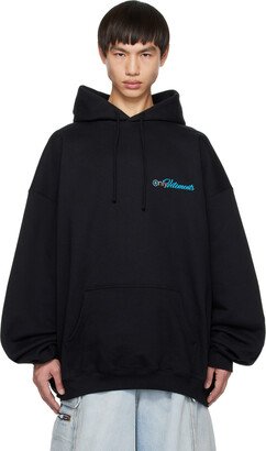 Black Printed Hoodie-AB