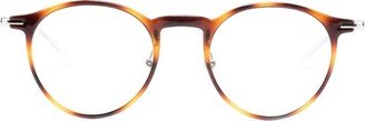 Tortoiseshell Round-Frame Glasses-AC