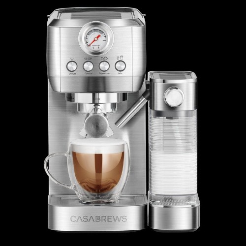CASABREWS 3700Pro 20-Bar Semi-Automatic Espresso Machine with Auto-Frothing System
