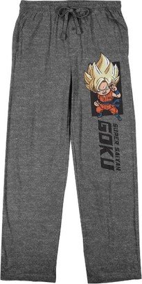 Dragon Ball Super Goku Men's Gray Heather Sleep Pajama Pants-3XL