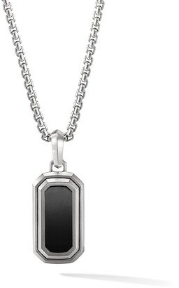 Deco sterling silver pendant