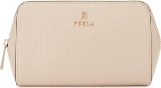 Camelia M Logo Plaque Cosmetic Bag-AC