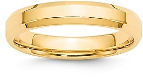 Men's 4mm Bevel Edge Comfort Fit Band in 14K Yellow Gold - 100% Exclusive