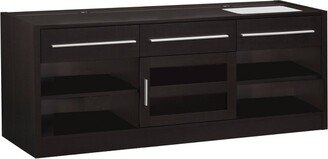 Elwood 3 Drawer TV Stand for TVs up to 65 Cappuccino Brown