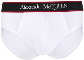 Logo-Waistband Cotton Briefs-AE