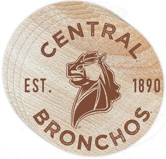 University Of Central Oklahoma Bronchos Wood Coaster Engraved 4-Pack