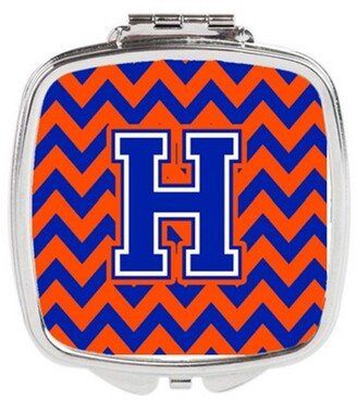 CJ1044-HSCM Letter H Chevron Orange & Blue Compact Mirror, 3 x 0.3 x 2.75 in.