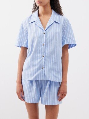 Prague Striped Cotton-blend Pyjama Shirt