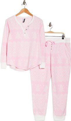 JACLYN Long Sleeve Henley & Joggers Pajamas