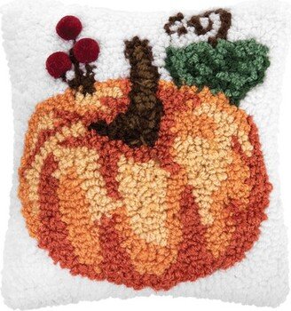 8 x 8 Pumpkin Hooked Petite Fall Pillow