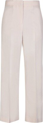 High-Waisted Cropped Trousers-AJ