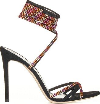 Embellished Crossover Strap Sandals