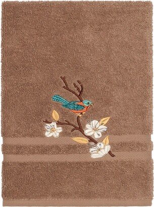 Spring Time Embellished Hand Towel - Latte