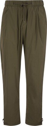 Mid-Rise Tapered Drawstring Trousers-AB