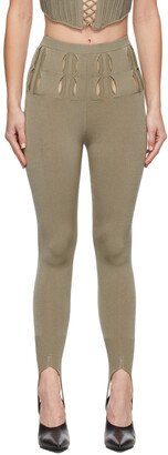 Khaki Double Stirrup Leggings