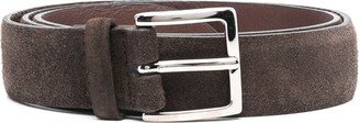 Buckle-Fastening Suede Belt-AB