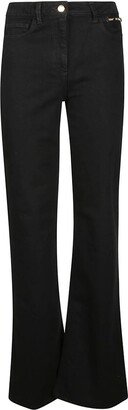 Chain-Link Detailed Wide-leg Trousers